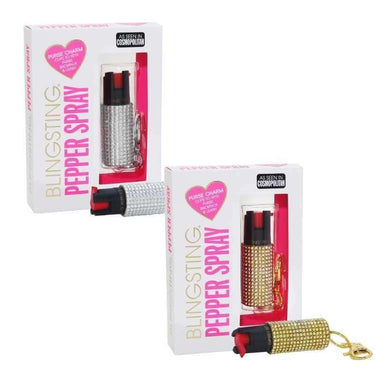 defense divas bling and sting rhinestone pepper spray keychain silver self defense key ring refillable